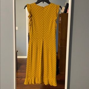 Mustard polka dot dress